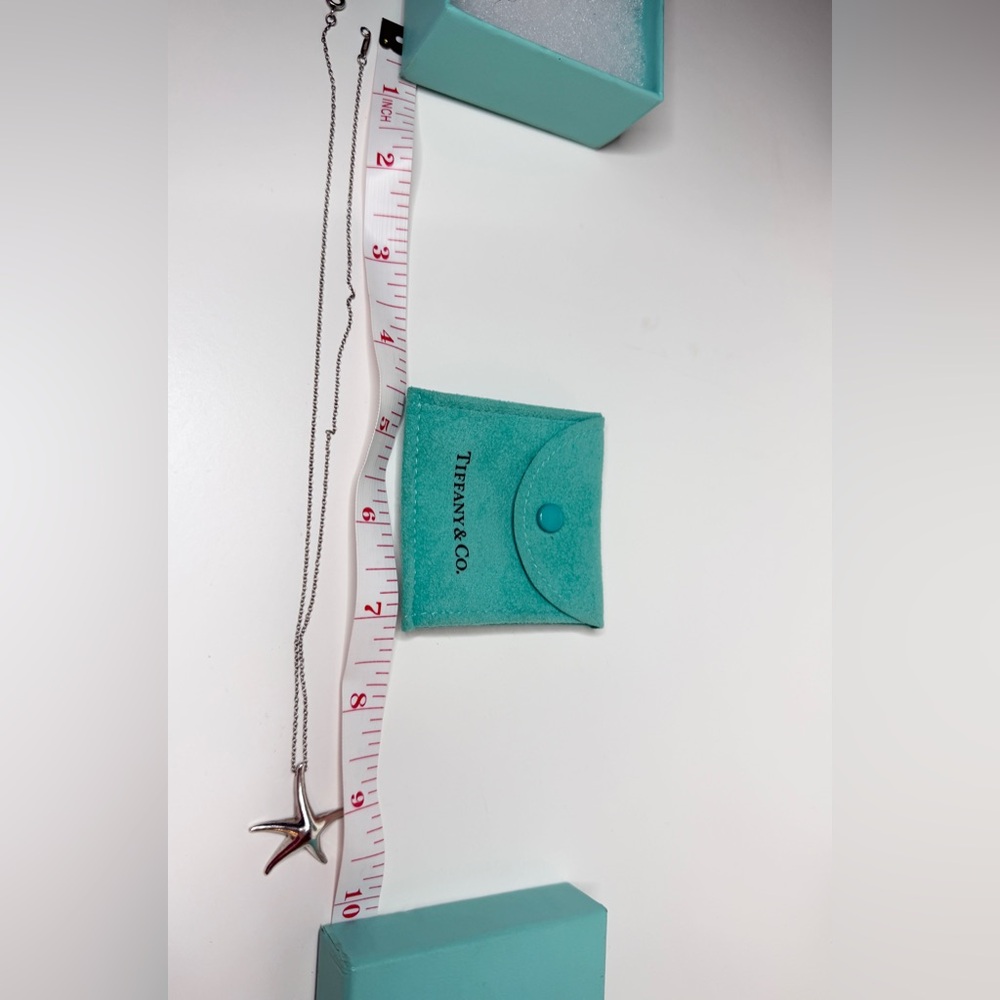 Tiffany & Co. 925 Silver Elsa Peretti Large 28mm Starfish Pendant  17" Necklace - Picture 8 of 9